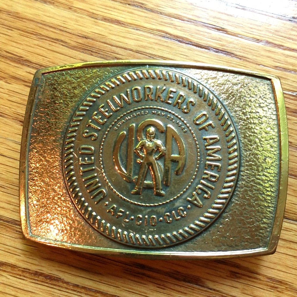 United Steelworkers of America AFL-CIO Belt Buckle